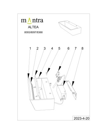 ALTEA * APLIQUE LED BLANCO 21W - 3000K
